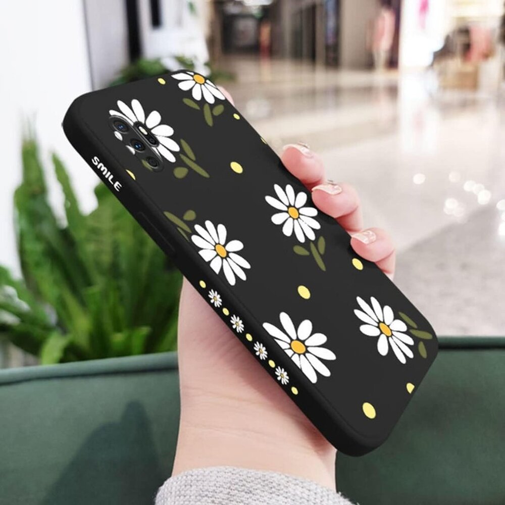 Galaxy Note 10 Plus 5G Case Black Daisy Flower Silicone Shockproof Slim Cover - Picture 2 of 2